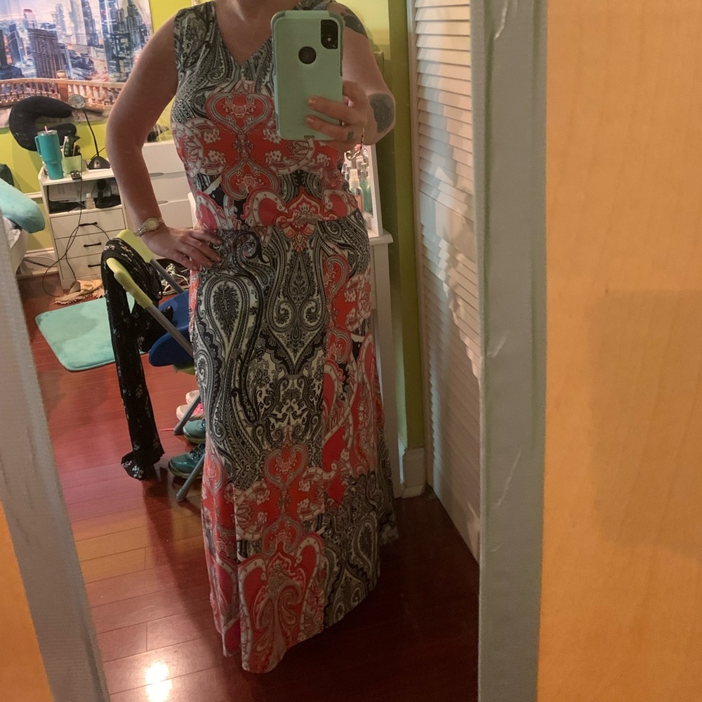 Brookfield vintage boho, colorful,maxi dress medium nwot